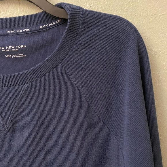 Men’s Navy Extra Soft Ribbed Sweater - Picture 3 of 3